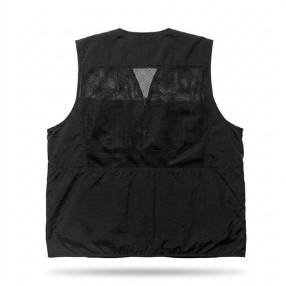 Allsaints Leather - Colar | Multi-Pocket Zip-Up Vest Unisex
