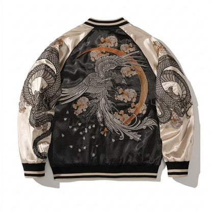Allsaints Leather - Damar | Embroidered Two-Tone Jacket Unisex