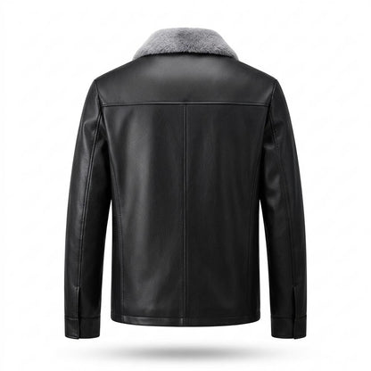 Allsaints Leather - Nevan | Lined Fur-Collar Leather Jacket Men