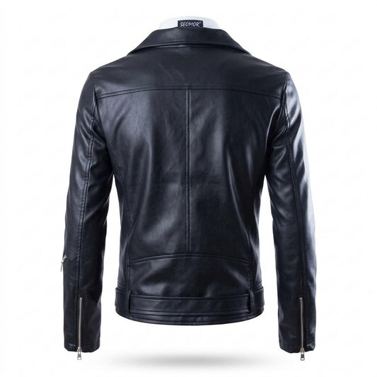 Allsaints Leather - Rivar | Asymmetrical Belted Leather Jacket Men