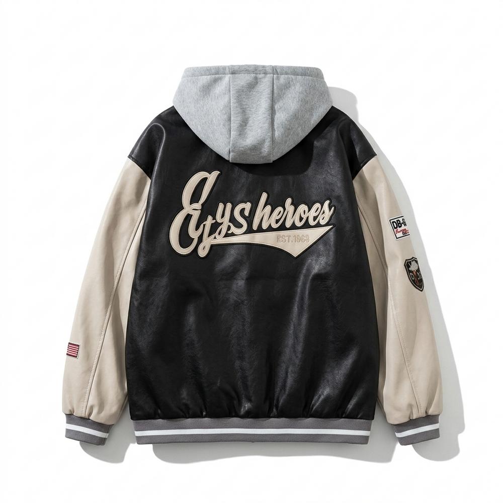 Allsaints Leather - Aahol | Hooded Embroidered Jacket Unisex