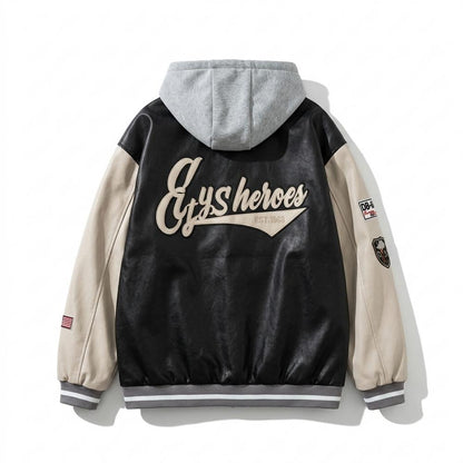 Allsaints Leather - Aahol | Hooded Embroidered Jacket Unisex