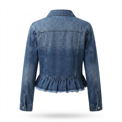 Allsaints Leather - Daral | Ruffled Button-Front Denim Jacket Women