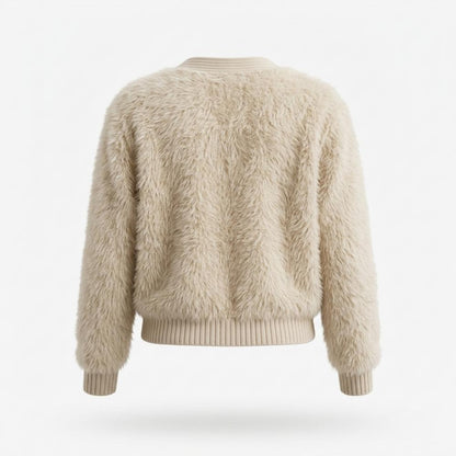 Allsaints Leather - Ailur | Fluffy V-Neck Knit Cardigan Women