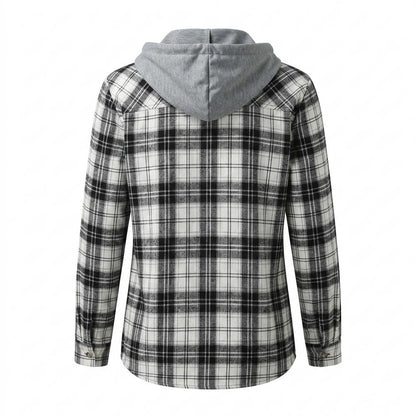Allsaints Leather - Zezan | Hooded Plaid Shirt Women
