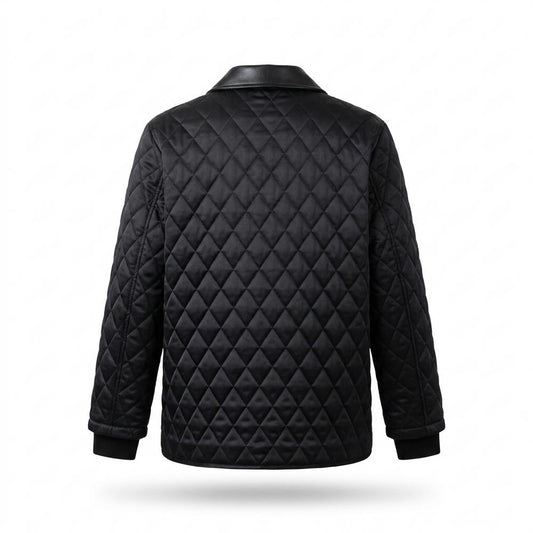 Allsaints Leather - Lonal | Quilted Leather-Collared Jacket Men