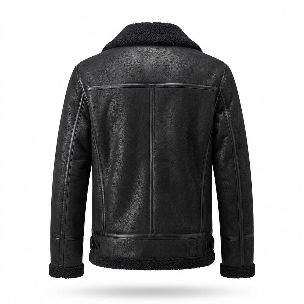 Allsaints Leather - Nemer | Fleece-Lined Zip-Up Leather Jacket Men