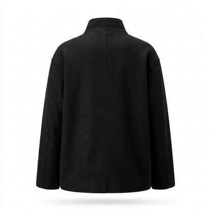Allsaints Leather - Lynal | Double-Breasted High-Neck Jacket Women