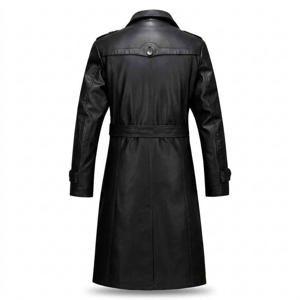 Allsaints Leather - Vesil | Belted Lined Coat Men