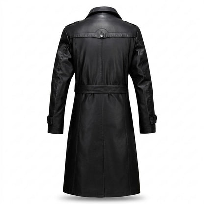 Allsaints Leather - Vesil | Belted Lined Coat Men