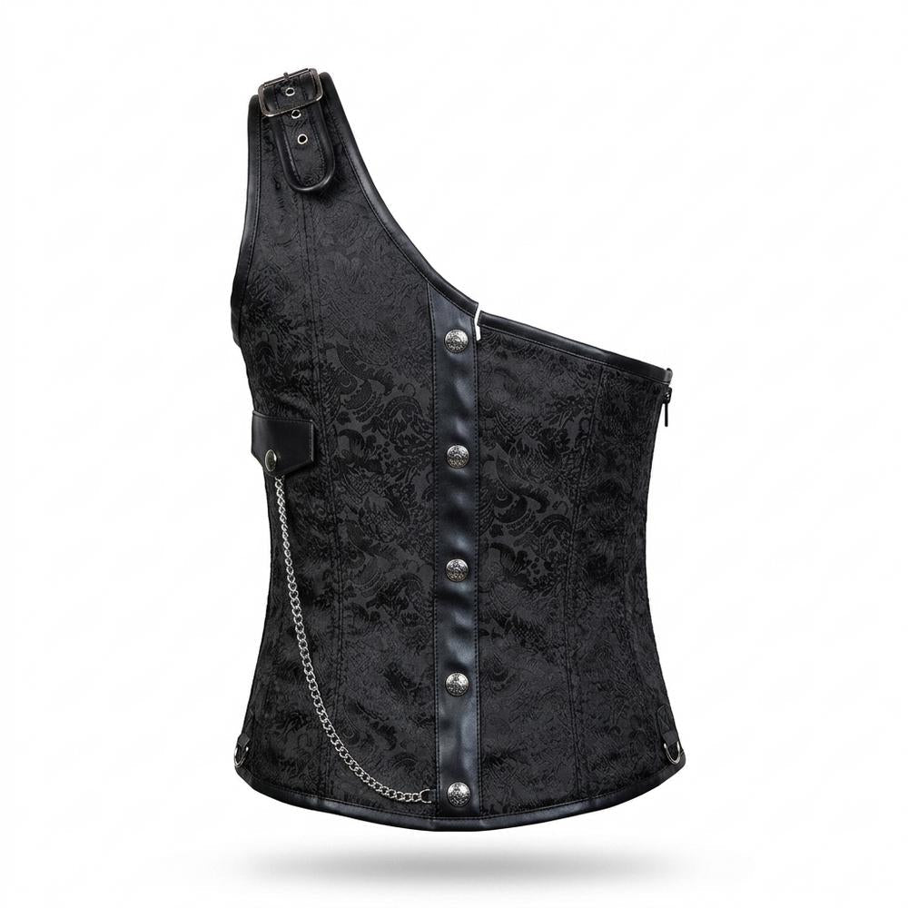 Allsaints Leather - Momas | Asymmetrical Brocade Top Women