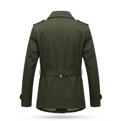 Allsaints Leather - Nosin | Single-Breasted Buckle-Collar Coat Men