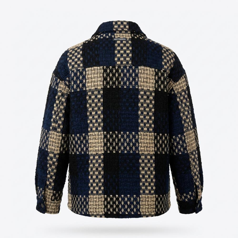 Allsaints Leather - Damel | Textured Checkered Jacket Unisex