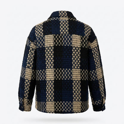 Allsaints Leather - Damel | Textured Checkered Jacket Unisex
