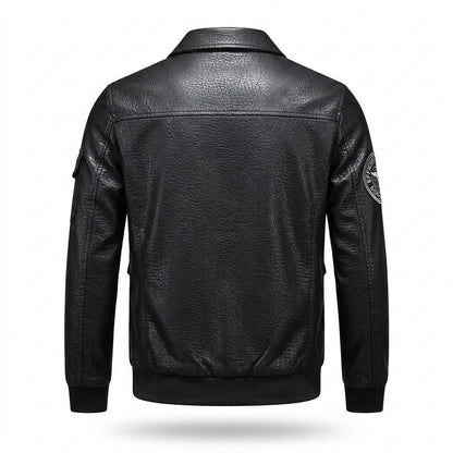 Allsaints Leather - Duror | Patched Zipped Leather Jacket Men