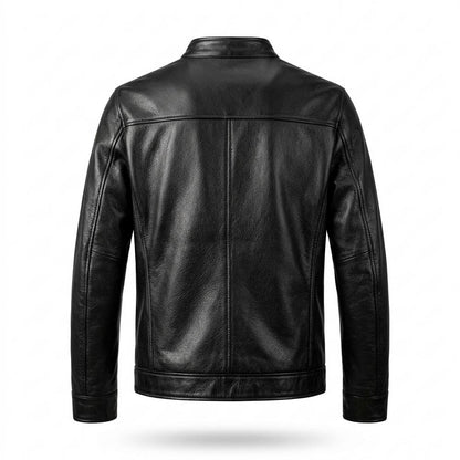 Allsaints Leather - Niral | Zippered Grained Leather Jacket Men