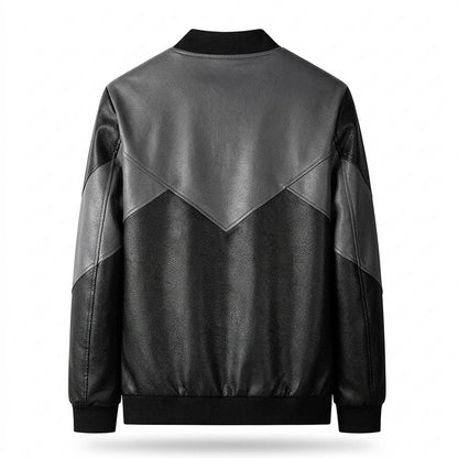 Allsaints Leather - Lozan | Two-Tone Textured Leather Jacket Men