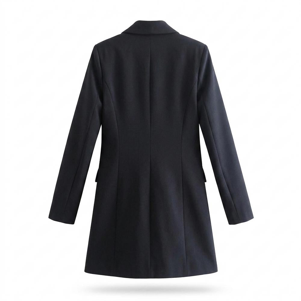 Allsaints Leather - Calor | Double-Breasted Longline Blazer Women