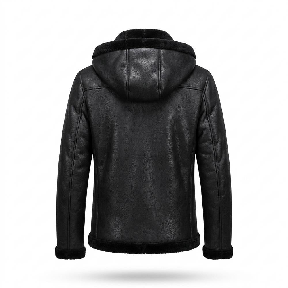 Allsaints Leather - Lanal | Hooded Shearling-Lined Jacket Men