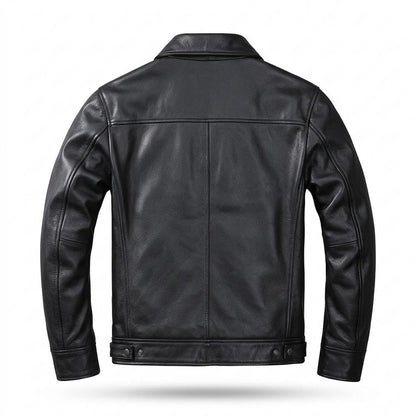 Allsaints Leather - Munes | Zip-Up Fitted Leather Jacket Men