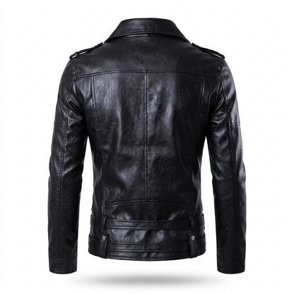 Allsaints Leather - Makul | Asymmetrical Belted Leather Jacket Men