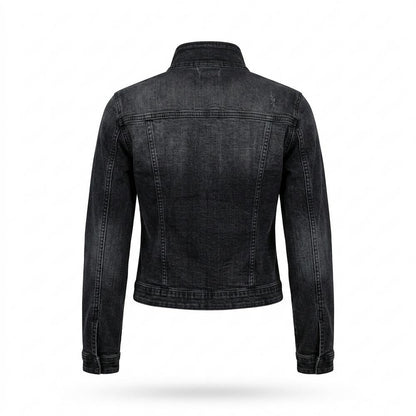 Allsaints Leather - Damer | Washed Black Button-Front Denim Jacket Women