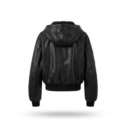 Allsaints Leather - Arvar | Hooded Reversible Leather Jacket Women