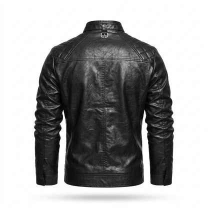 Allsaints Leather - Vetir | Quilted Zippered Leather Jacket Men