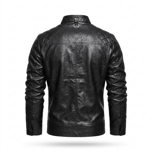 Allsaints Leather - Vetir | Quilted Zippered Leather Jacket Men
