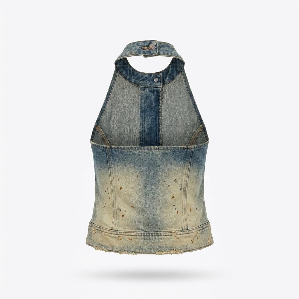 Allsaints Leather - Miron | Washed Zip-Up Vest Women
