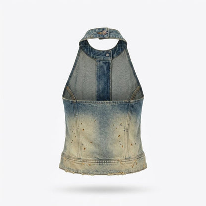 Allsaints Leather - Miron | Washed Zip-Up Vest Women