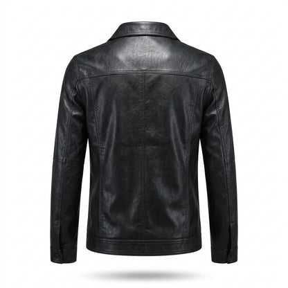 Allsaints Leather - Masil | Button-Front Collared Leather Jacket Men