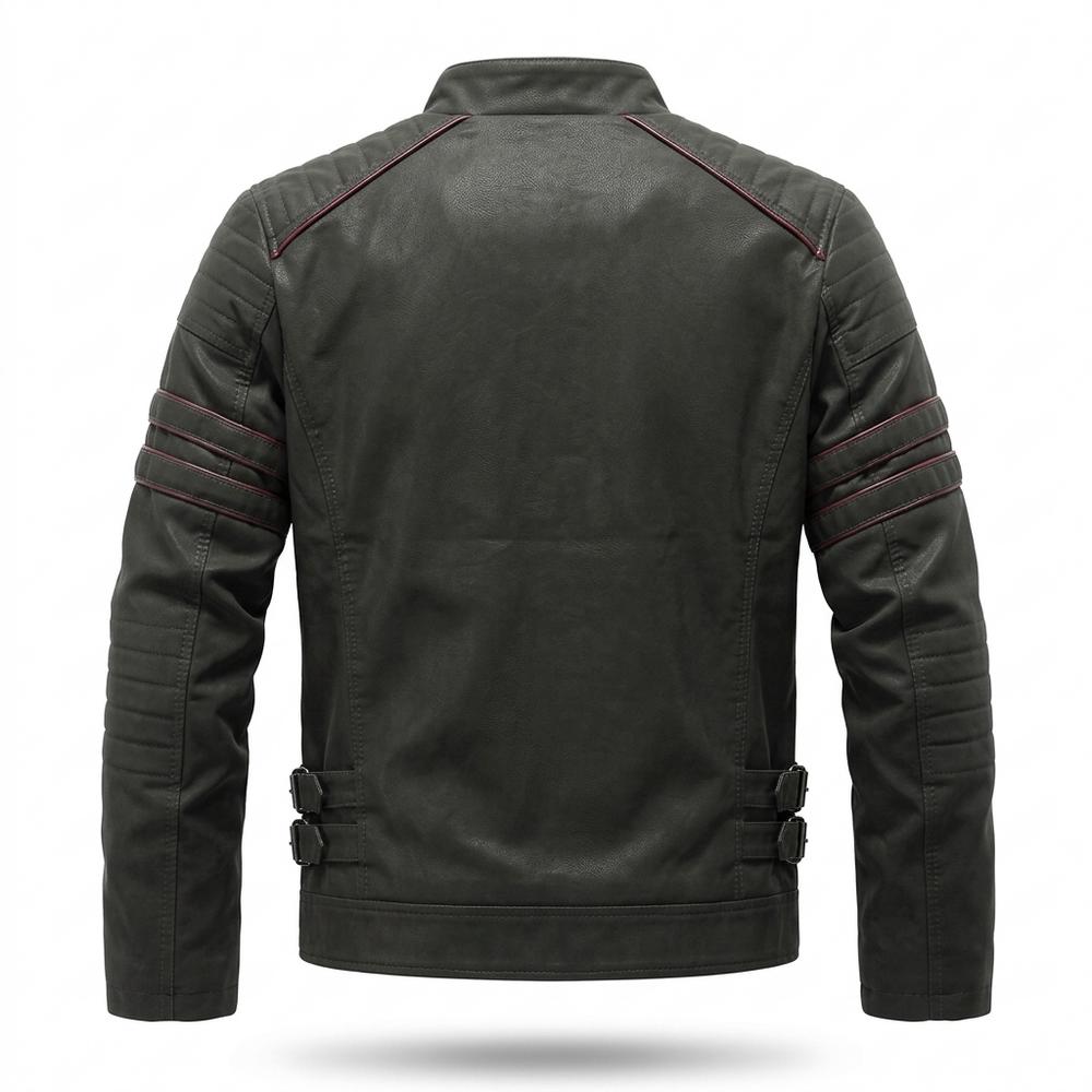 Allsaints Leather - Kitov | Quilted Piped Leather Jacket Men