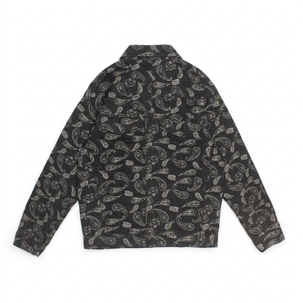 Allsaints Leather - Colev | Paisley-Patterned Button-Up Jacket Unisex