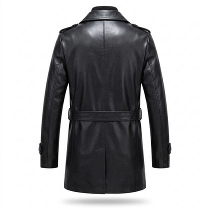Allsaints Leather - Comor | Lined Belted Coat Men