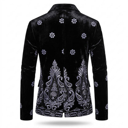 Allsaints Leather - Nolom | Embroidered Velvet Blazer Men
