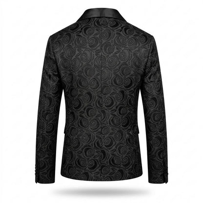 Allsaints Leather - Ramel | Floral Jacquard Shawl Lapel Blazer Men