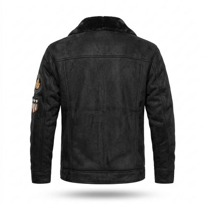 Allsaints Leather - Vinur | Plush-Lined Button-Up Jacket Men