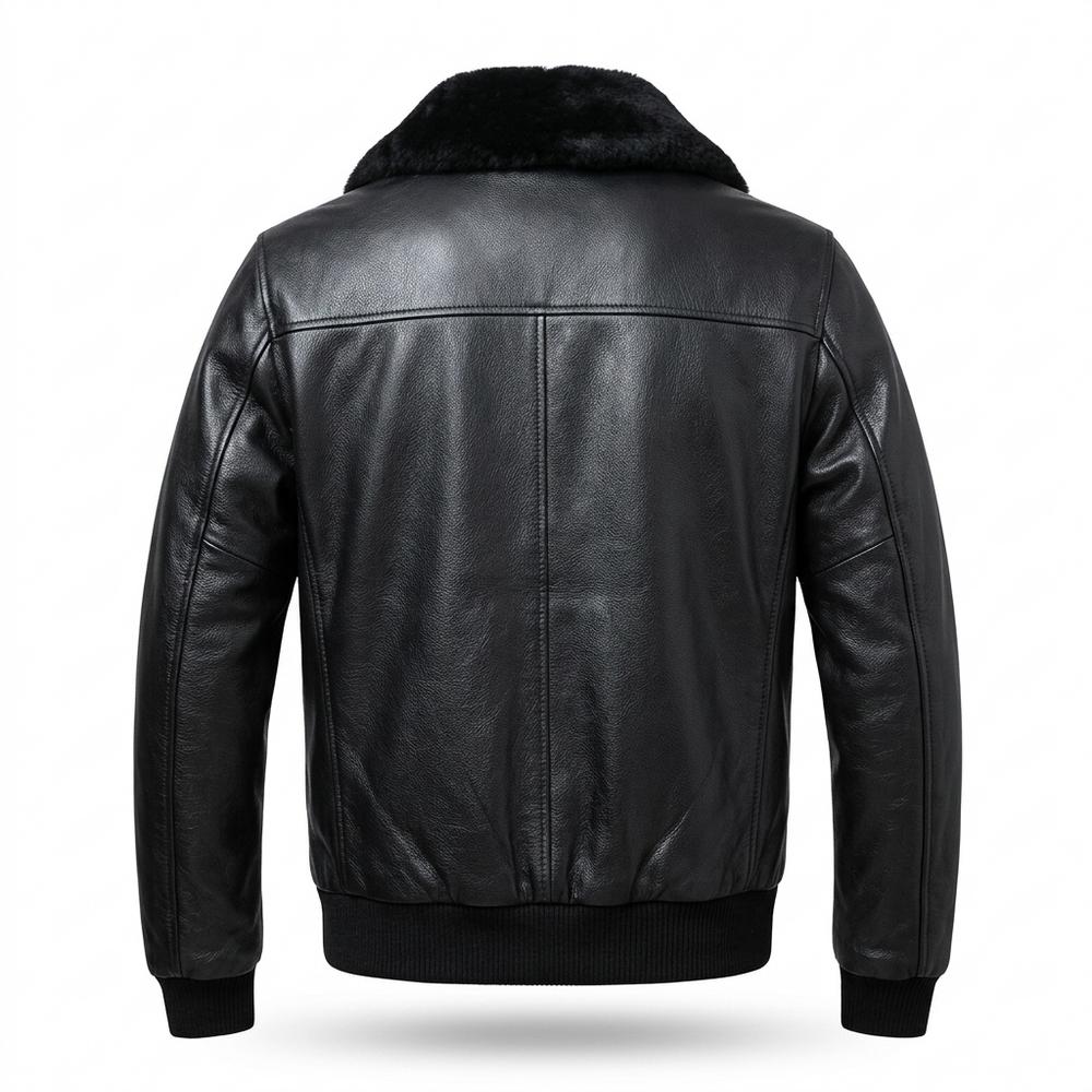 Allsaints Leather - Lakot | Fur-Collar Lined Leather Jacket Men