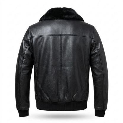 Allsaints Leather - Lakot | Fur-Collar Lined Leather Jacket Men