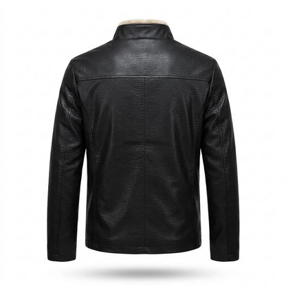 Allsaints Leather - Nosen | Fleece-Lined Zip-Up Leather Jacket Men
