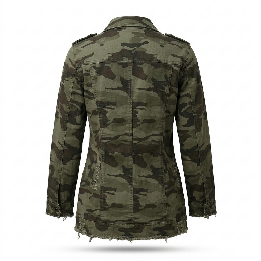 Allsaints Leather - Yorel | Camouflage Button-Front Jacket Women