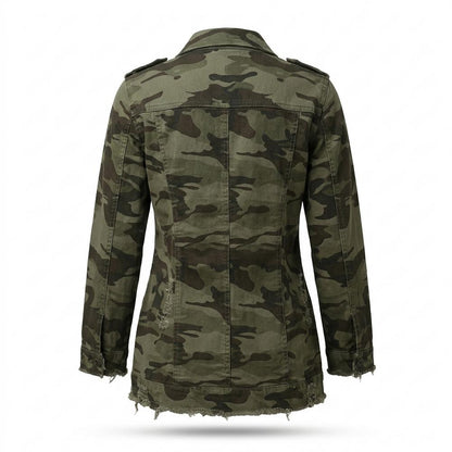 Allsaints Leather - Yorel | Camouflage Button-Front Jacket Women