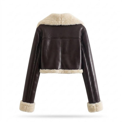 Allsaints Leather - Vasin | Lined Cropped Jacket Women