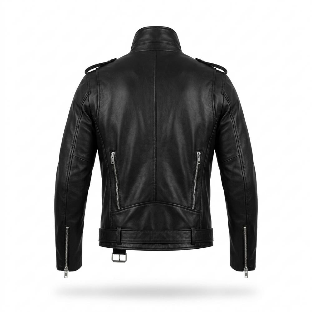 Allsaints Leather - Eugor | Asymmetrical Belted Leather Jacket Men