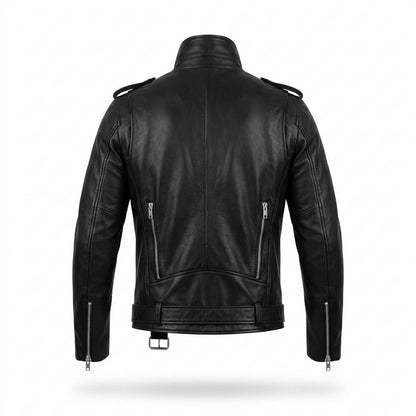 Allsaints Leather - Eugor | Asymmetrical Belted Leather Jacket Men