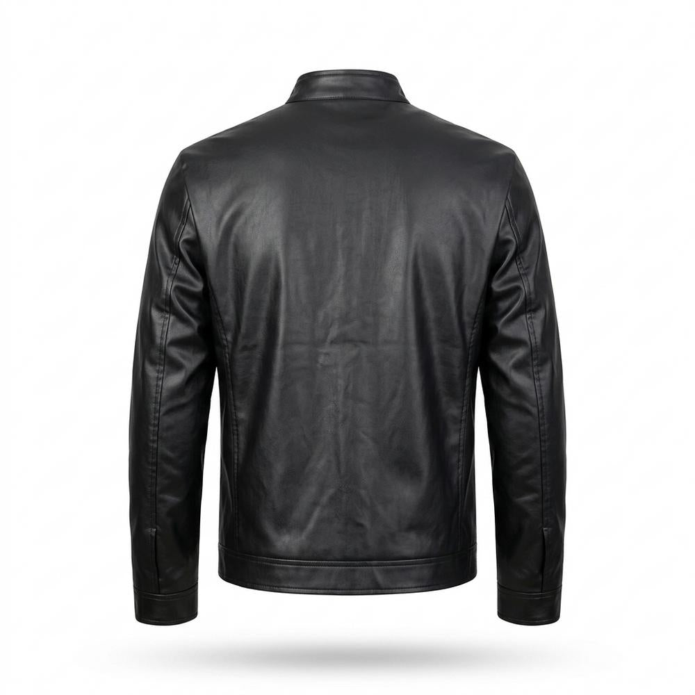 Allsaints Leather - Alran | Zip-Up Stand-Collar Leather Jacket Men