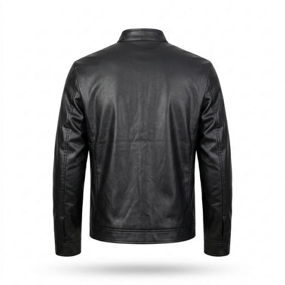 Allsaints Leather - Alran | Zip-Up Stand-Collar Leather Jacket Men