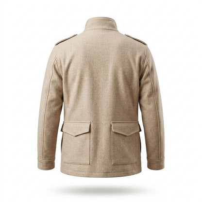 Allsaints Leather - Salar | Wool Stand Collar Jacket Men