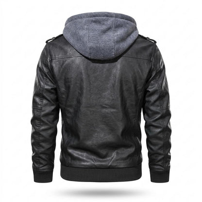 Allsaints Leather - Lyhal | Hooded Faux Leather Jacket Men